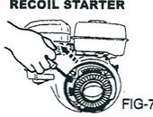If the engine is cold or the ambient temperature is low, close the choke lever fully Fig-6 3-5 Pull the starter handle slowly until