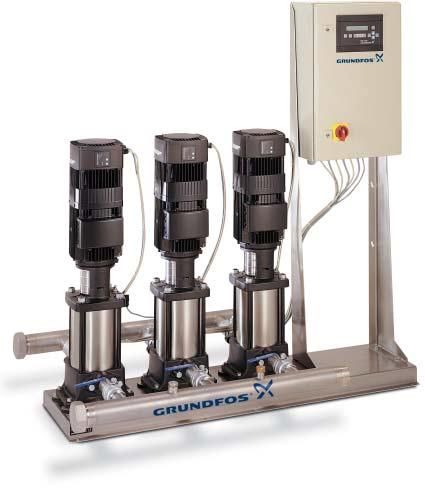 Grundfos CR/CRE pumps The booster systems are based on the worldrenowned Grundfos CR/CRE multistage centrifugal pumps that guarantee reliable and troublefree operation with