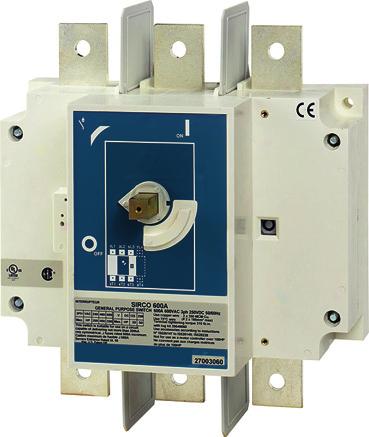 Non-Fused Load Break Switches FSSC, SX, SXDC, SC UL 98 Non-Fused Load Break Switches Mersen disconnect switches are extremely durable, manually