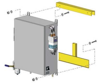 Prodigy HDLV Manual System Installation Instructions 3 Pump Panel Mounting Options WARNING: Heavy equipment. Get assistance when you lift the pump panel.