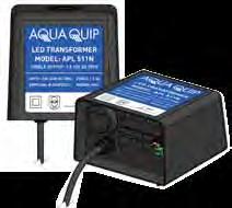 Aqua-Quip recommends the HPM Leading Edge Dimmer Cat. 200L. Aqua-Quip Multi-Colour LED Lights cannot be dimmed.