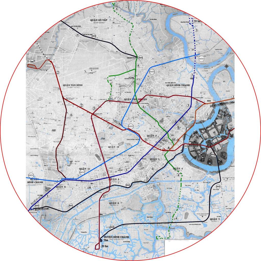 Ho Chi Minh Urban Rail Network Master Plan: - 06 LRT/Metro