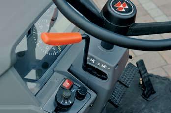 To the left of the steering column a shuttle lever lets you select direction of travel, forward reverse.