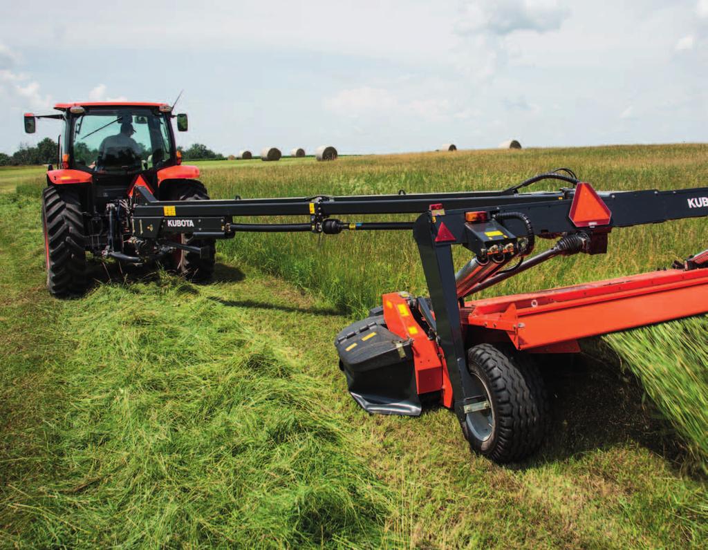 TRAILED MOWER CON KUBOTA 8000-8500 Tailored To Any Request Including features such as SemiSwing conditioner, low maintenance cutterbar, independent active suspension,