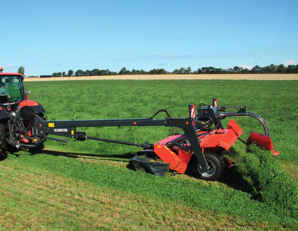 PREPARED-WHATEVE KUBOTA 8000-8500 The Swath Belt For Improved Performance The Kubota 8000 and 8500 series can be fitted with a versatile swath belt to place two swathes into one.