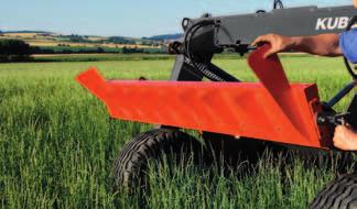 This enables the crop to be cut and spread in one operation, saving both time and at