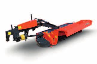 Unique Kubota suspension on trailed models for trouble free mowing.