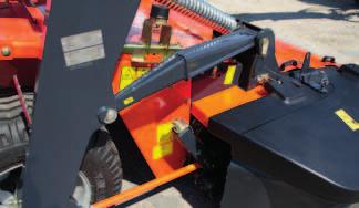 Even Ground Pressure The suspension springs are fitted on the widest possible position of the mowing section to ensure even ground pressure.