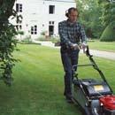 Professional Use The safety feature means you can empty the grass bag without stopping the engine.