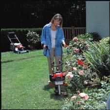 Optional lawn aerator, edger, and de-thatcher also available or sold as a complete kit.