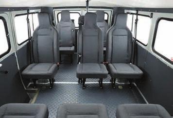 Nine-seat passenger cabin layout comes with fold-away table 10-seat cabin features optimal use of space
