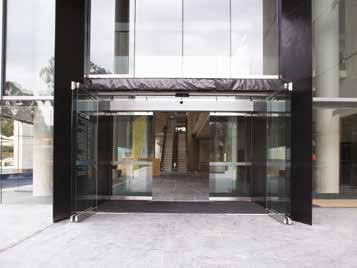 Operates as a automatic sliding door system under normal operation The emergency breakout/escape function is actioned by applying outward pressure to the door leaf and/or side panel which deactivates