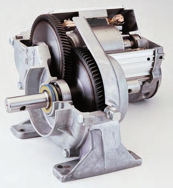 Stator can be replaced independent of rotor, and is held in place with corrosion-resistant, stainless steel bolts for easy maintenance Large 1 3 /16" motor shaft Pinion gear integral with motor shaft