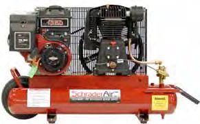 Schrader - Air solutions since 1845 Assembled in USA Briggs & Stratton Gas Powered, 145 PSI and 175 PSI Air Compressors for Contractors SA7520B SchraderAir Compressors are assembled in Altavista,