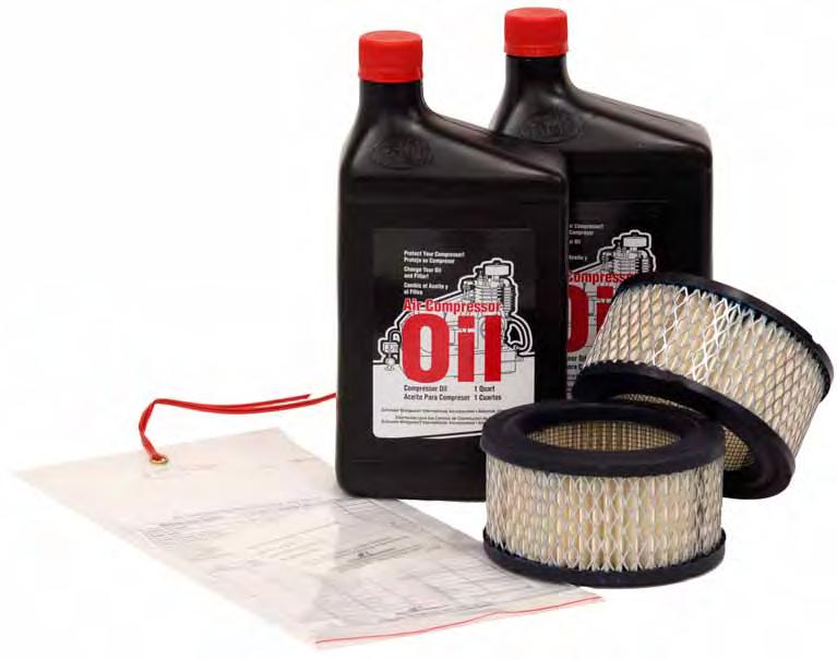 Schrader - Air solutions since 1845 Air Compressor Oil Change Kits for Professional Series Compressors Regular oil changes help maximize the life of the compressor pump.