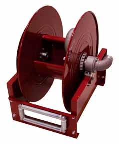 7346 HIGH CAPACITY HOSE REEL High volume fluid delivery even in the most severe outdoor conditions Suitable for use with water, air, oil and fuel Maximum operating pressure of up to 300psi 1-1/2