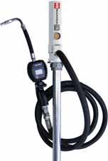 45 litres per stroke Fully serviceable Telescopic downtube makes the pump suitable for 60 and 205 litre drums Includes a delivery hose and outlet spout facilitates quicker, easy and contaminent free