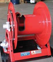 not included 1185-2028-A LARGE CAPACITY AIR REWIND HOSE REEL All metal construction Engineered and designed for use in challenging, heavy duty applications Can store and retrieve up to 38 metres of