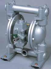 transfer of waste oils, waste water, fuel, oil, pesticides and herbicides NDP-25BAH 1 AIR OPERATED DIAPHRAGM PUMP Maximum flow rates of 160LPM 1 BSP (f) inlet and outlet ports Aluminium body and