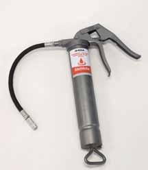 5KG GREASE KIT Grease pressures of up to 10,000psi Foot operated design leaves hands free to access difficult to locate lube points Up to 30 shots before the hand piece needs to be reloaded with