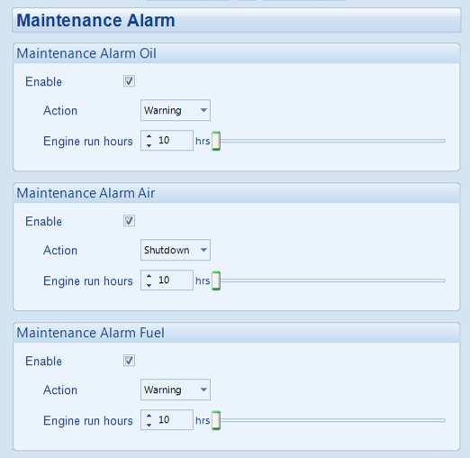 Operation 6.6 MAINTENANCE ALARM Depending upon module configuration one or more levels of engine maintenance alarm may occur based upon a configurable schedule.