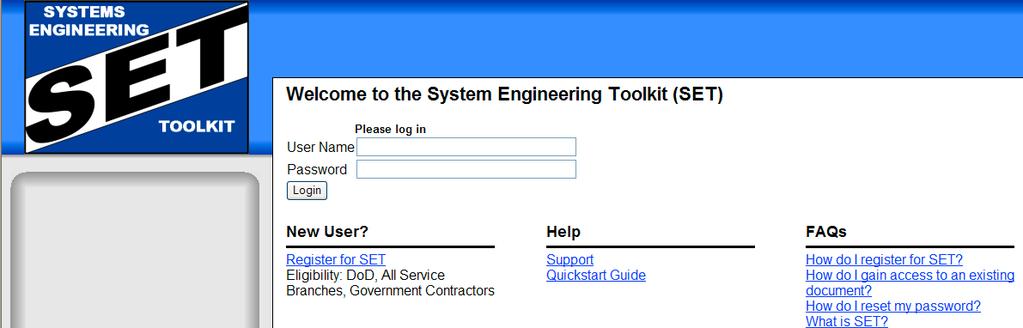 Systems Engineering Toolkit - Continued Presently the toolkit assists in creating SEPs but adaptable and ready to assist in creating a multitude of documents The tool is Inquiry driven Configuration
