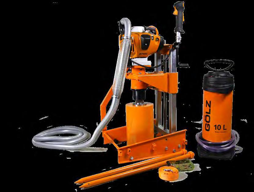 KB350 Core Drilling Machine The ORIGINAL and most modern solution in pipe and sewage drilling for house connections and surface water with GÖLZ KB 350 and 2-stroke-engine. > Most advanced design.