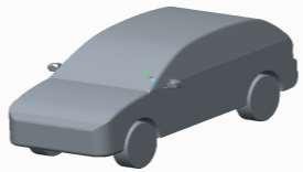 Figure 2. Volkswagen Polo Without spoiler Figure 3. Volkswagen Polo With spoiler Figure 4. Dimensions of Ahmed body Figure 5. Ahmed body with rear slant angle of 30 0 VII.