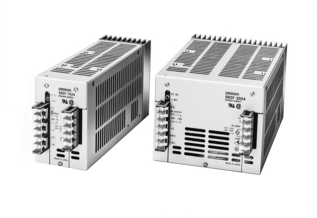 UL, CSA, and CE approvals (all models); also VDE approval for model S82F-P. 3-year warranty. Ordering Information SWITCHING POWER SUPPLIES Stock Shaded models are normally stocked.