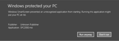 1.4.1 Windows 8 Installation Please note that installation on Windows