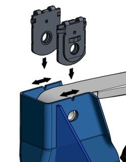 Use a tool between the trailing arm & pedestal to prevend the system from dropping
