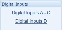 2.3.5 DIGITAL INPUTS The Digital Inputs section is subdivided into smaller sections. Select the required section with the mouse. 2.3.5.1 DIGITAL INPUTS Input function.