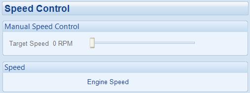 SCADA 13.7.2 SPEED CONTROL Allows the adjustment of the speed control.