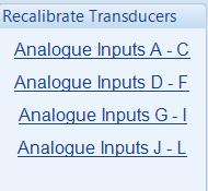 1 RECALIBRATE TRANSDUCERS The Recalibrate Transducers section is subdivided into smaller sections. 1.