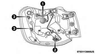 6. Insert the new bulb, making sure it is properly locked. 7. Reposition the rear body side lamp assembly on the car. 8. Reconnect the electrical connector. 9.