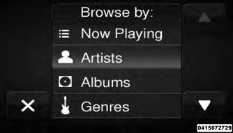 Classical TIP: Press the Browse button on the touchscreen to see all of the music on your USB device.