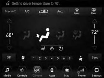 Climate (8.4/8.4 NAV) Too hot? Too cold? Adjust vehicle temperatures hands-free and keep everyone comfortable while you keep moving ahead. (If vehicle is equipped with climate control.