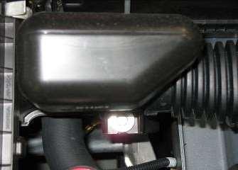 g. Remove the air inlet hose from the air filter