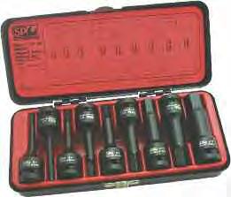 & 250mm extension bars SP20201 1 9pc 1/2 Dr Inhex Metric Socket Set 4-17mm impact sockets