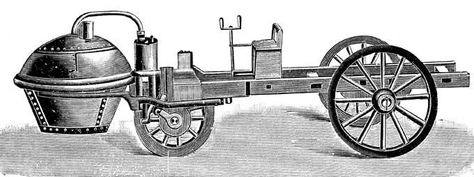Inventors tried to build a machine with wheels to carry people faster. They thought of building an engine to run it. They tried running engines with steam or with electricity.