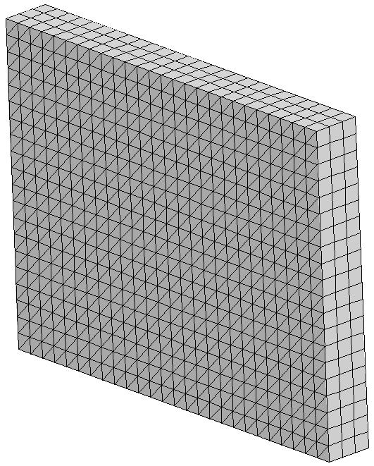Mesh Considerations The core must be approximately rectangular in shape. Evenly distributed Hex/Wedge cells must be used.