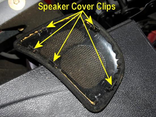 14. With the speaker cover removed, you can see all of the clips you need