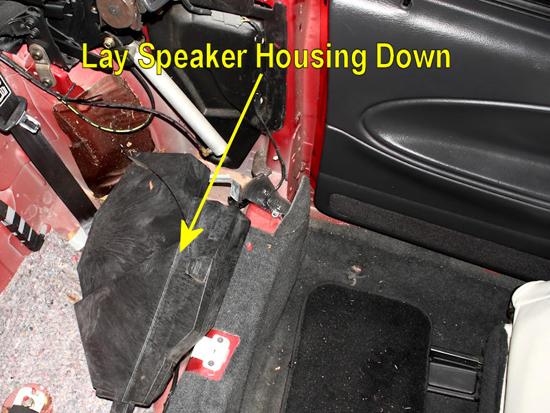 26. You can simply lay the speaker assembly down, out