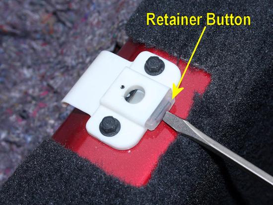 2. It s easy to see how the retainer operates once the seat bottom is removed.