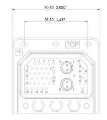 DIMENSIONS DSX series 42B2P EQUIPMENT CONNECTOR The