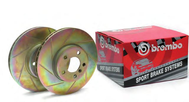 Attractive, anti-corrosive finish on most applications (not available on rotors with integrated hub). TÜV certified. Brembo Sport Benefits Replaces the vehicle s O.E. rotors without any modifications.