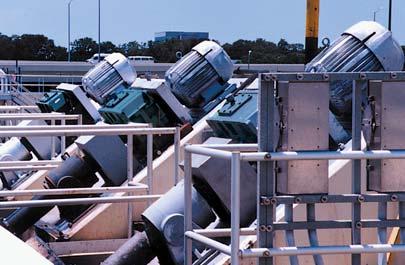 Each of these Sumitomo Paramax speed reducers helps pump up to 13 million gallons a day at this