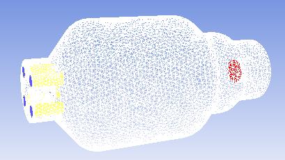 The mesh is generated using tetrahedral type element with fine element size. The operating parameters of combustion chamber for solving the model using fluent combustion code is given in table 1.
