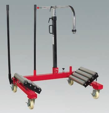 94 Wheel Removal/Lifter Trolley with Quick Lift - 80kg Quick Lift feature reduces the time and effort