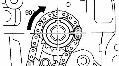 Put a bar ([diameter] 4 mm) in the adjusting hole of the oil pump drive shaft gear to lock in position, and assemble a nut.